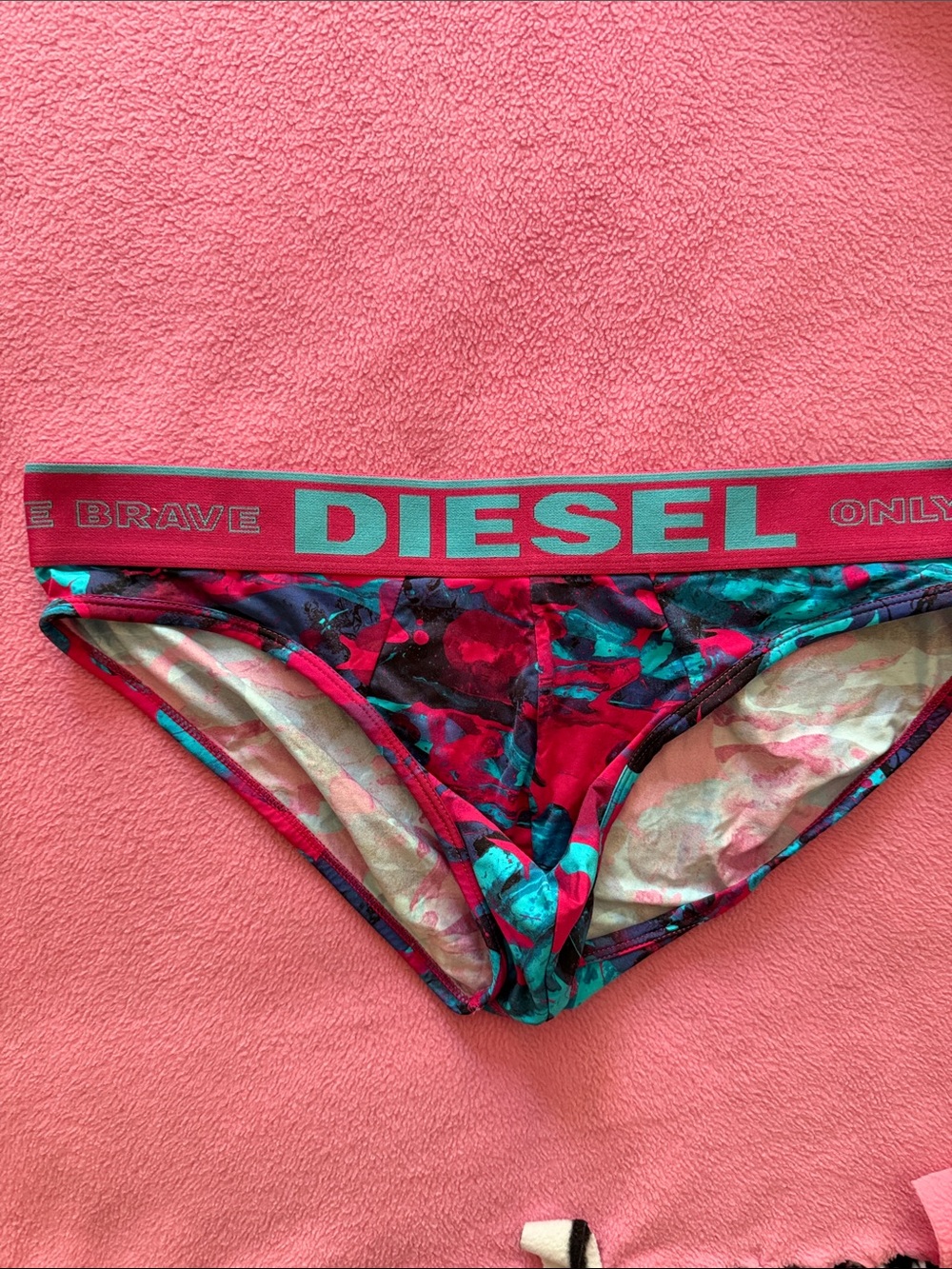 Diesel Briefs in Fuchsia & Teal
